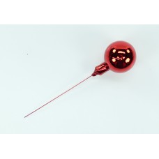 40MM Red Glass Balls With Wire (Lot of 1 Box - 48  Balls Per Box) SALE ITEM